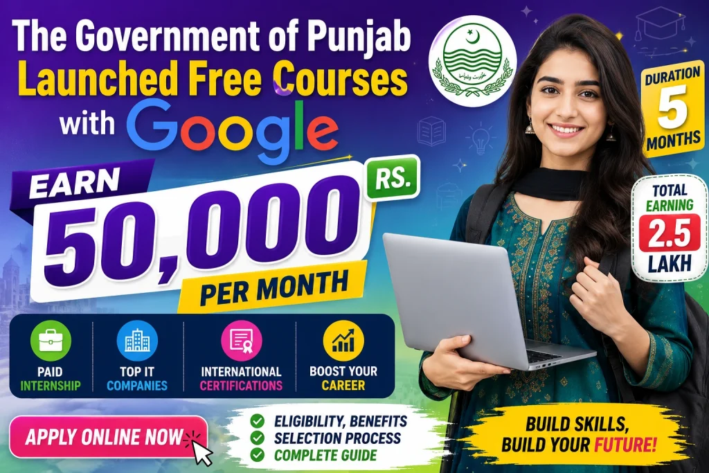 The Government of Punjab Launched Free Courses with Google