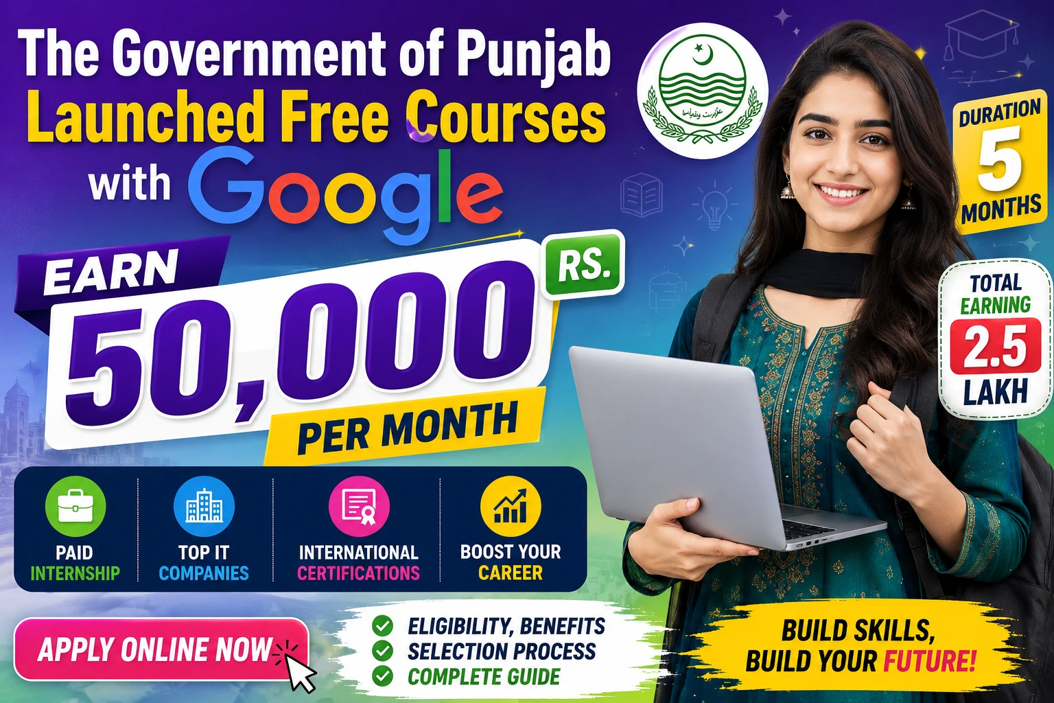 The Government of Punjab Launched Free Courses with Google