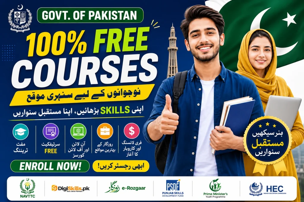 Govt of Pakistan Free Courses for Youth