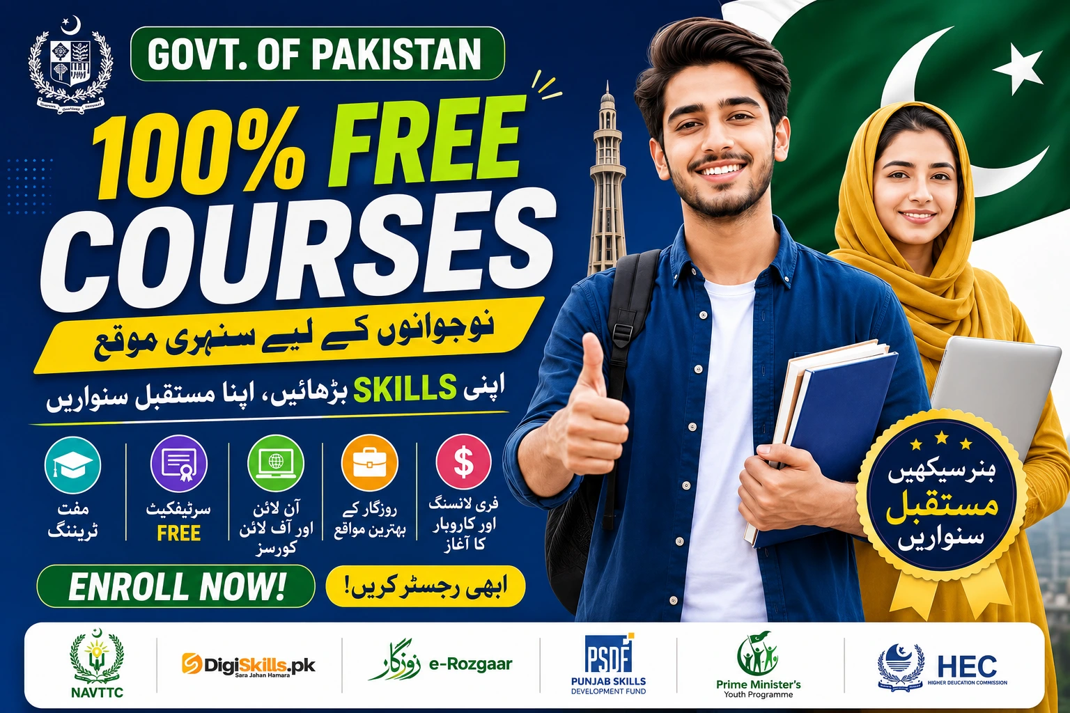 Govt of Pakistan Free Courses for Youth